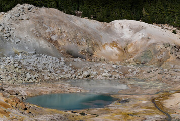 Boling Pools And Fumaroles At Bumpass Hell