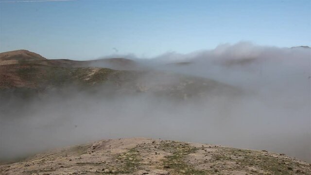 Misty landscape of Alamut valley