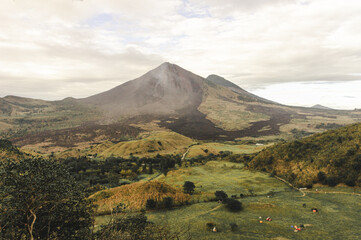 Volcano Pacaya in eruption from Guatemala