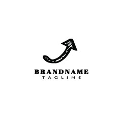 arrow logo template icon design vector