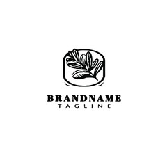 cute leaf logo simple icon design vector illustration