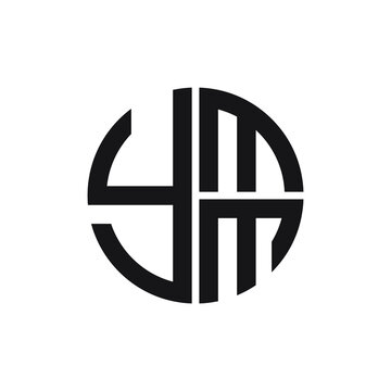 YMM logo YMM icon YMM vector YMM monogram YMM letter YMM minimalist YMM triangle YMM hexagon Circle Unique modern flat abstract logo design 