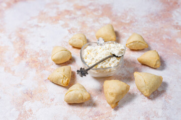 Homemade delicious cottage cheese cookies.