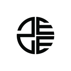 Obraz premium ZEE logo ZEE icon ZEE vector ZEE monogram ZEE letter ZEE minimalist ZEE triangle ZEE hexagon Circle Unique modern flat abstract logo design 