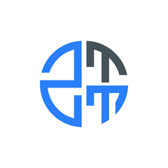 ZTT logo ZTT icon ZTT vector ZTT monogram ZTT letter ZTT minimalist ZTT triangle ZTT hexagon Circle Unique modern flat abstract logo design 