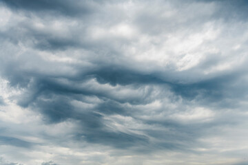 Dramatic sky with stormy clouds as background