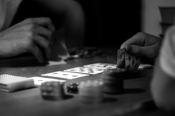 man playing cards