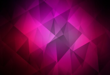 Obraz premium Dark Pink vector polygon abstract background.