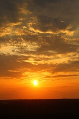 Fiery sunset