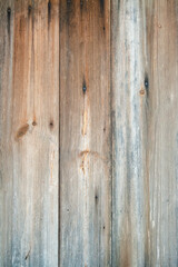 wood background with brown colored planks with fading colors. grunge wood plank.paint is peeling off. wall, Top view