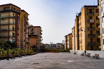 Fototapeta premium view of the new part of the Trincerone of Salerno, Italy.