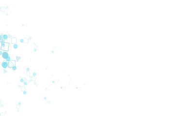 Naklejka premium Light Blue, Yellow vector template with crystals, circles, squares.