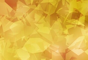 Light Orange vector template with chaotic poly shapes.