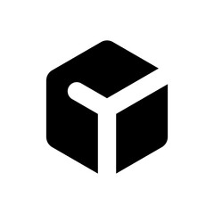 3d cube icon. Vector EPS file.