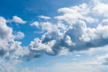 Beautiful clouds with the blue sky background