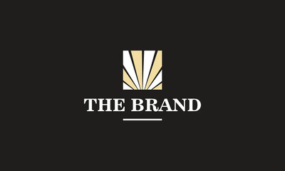 illustration vector graphic of classic, modern, simple, flat, vintage feel, combination light or ray and frame logo design