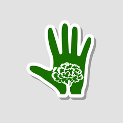 Environment protection icon isolated on gray background