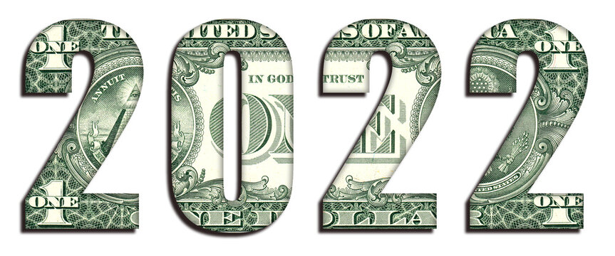 2022 New Year Real 1 US Dollar Banknote Money Texture Reverse Side