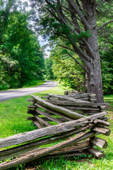 Split Rail Fence located along the Blue Ridge Parkway