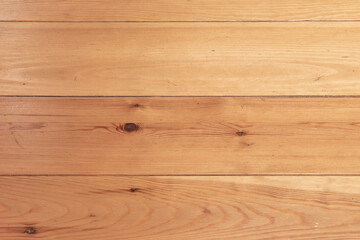 Vector wooden background, horizontal planks of varnished pine wood of a table