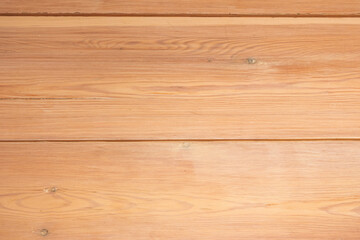 Varnished pine wood planks joined together on a tabletop. Vector wood background.