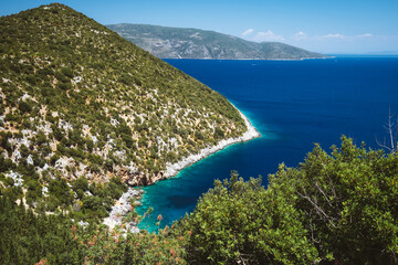 Obraz premium Small bay near Antisamos beach, Sami, Kefalonia island, Greece