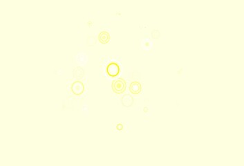 Light Red, Yellow vector texture with disks.