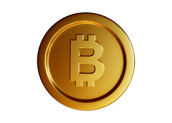 bitcoin coin 3d rendering isolated on white background