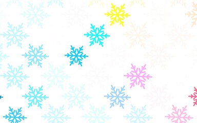 Light Blue, Red vector backdrop in holiday style.