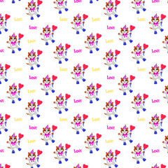 Cute cat in a funny hat- pattern
