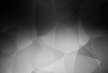 Dark Gray vector background with triangles.