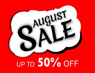 banner Sale 50% off august