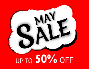 banner Sale 50% off may