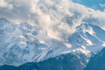 Beautiful landscape with a view of the Tatra Mountains