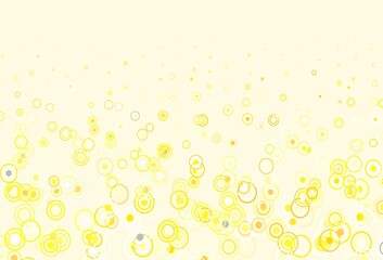 Light Yellow vector pattern with spheres.