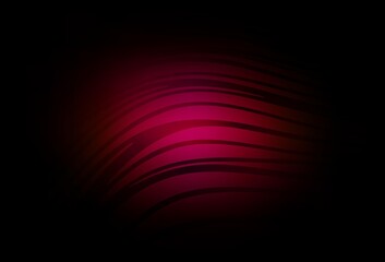 Dark Pink vector background with wry lines.