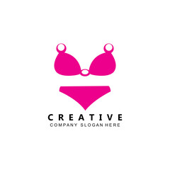 Obraz premium summer sexy women's clothing bikini logo icon symbol
