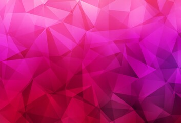 Light Purple, Pink vector triangle mosaic texture.