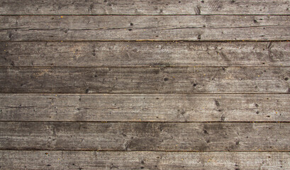 Fragment of an old wall made of wooden planks. 