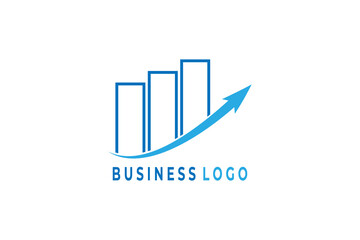 logo combination diagram or building with up icon. logos for business, finance, trading, etc.