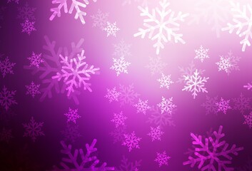 Obraz na płótnie Canvas Light Pink vector pattern in Christmas style.