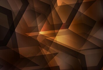 Dark Brown vector abstract mosaic pattern.
