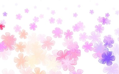 Light Pink, Yellow vector elegant template with flowers.