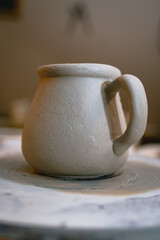 ceramic craft work in workshop