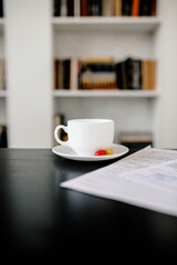 cup of coffee on a table