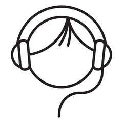 Headphone icon.Vector illustration