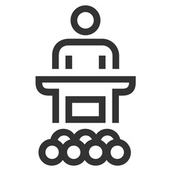 leadership line icon