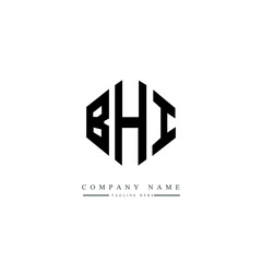 BHI letter logo design with polygon shape. BHI polygon logo monogram. BHI cube logo design. BHI hexagon vector logo template white and black colors. BHI monogram, BHI business and real estate logo. 