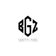 BGZ letter logo design with polygon shape. BGZ polygon logo monogram. BGZ cube logo design. BGZ hexagon vector logo template white and black colors. BGZ monogram, BGZ business and real estate logo. 