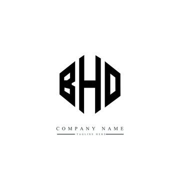 BHO letter logo design with polygon shape. BHO polygon logo monogram. BHO cube logo design. BHO hexagon vector logo template white and black colors. BHO monogram, BHO business and real estate logo.